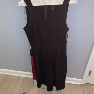 A5434 Black Pleated Flare J Crew Dress.